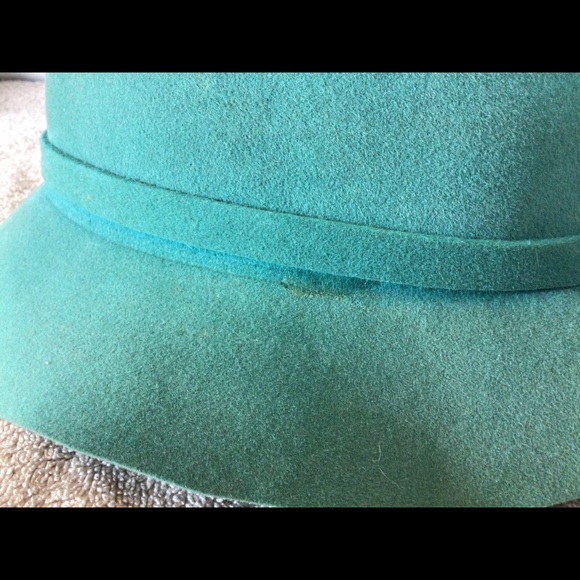 Cute Woman’s JANE MORGAN Teal/Green Felt Hat - Picture 8 of 10